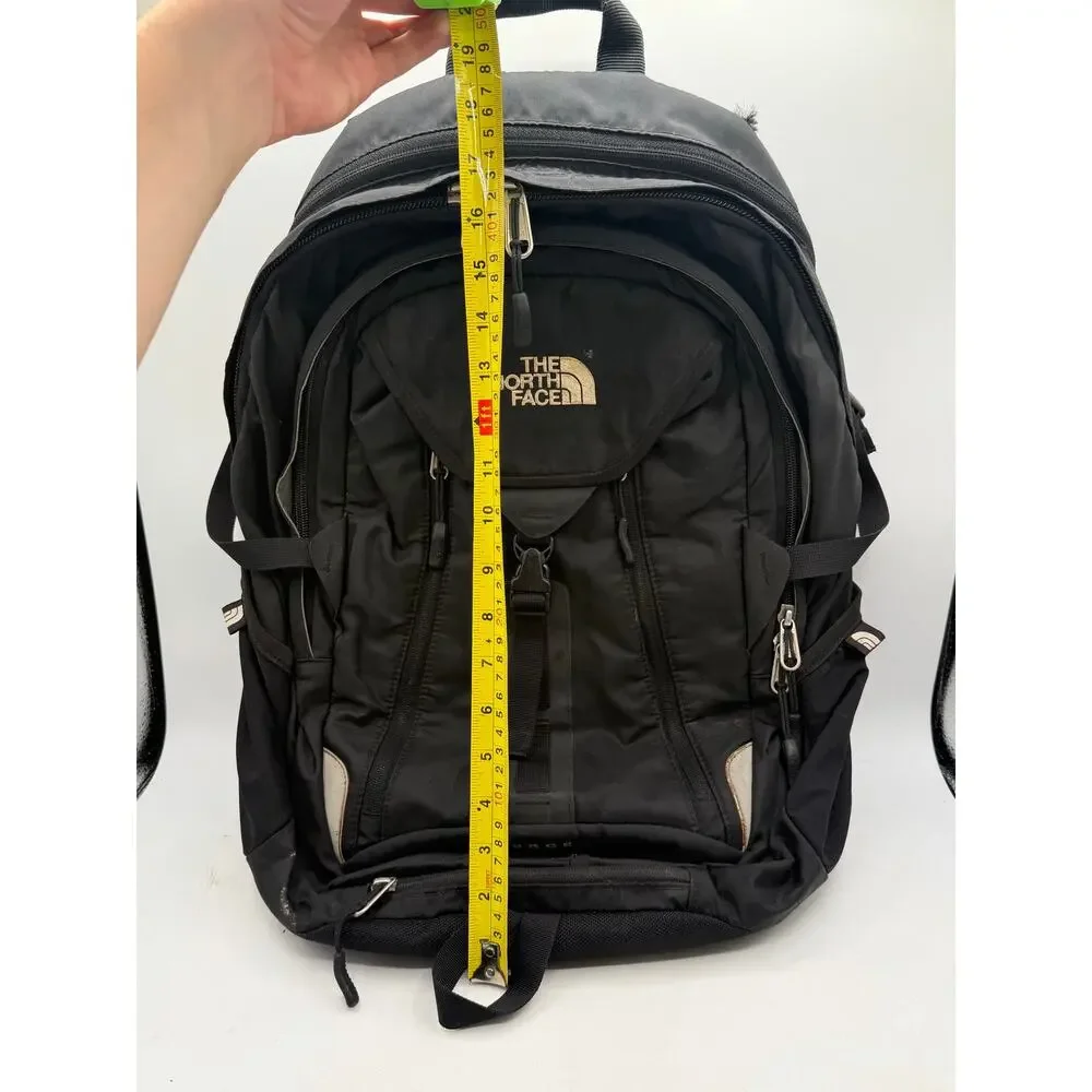 The North Face Surge Backpack Black Travel Laptop Daypack -Vintage/As-Is w/Flaws